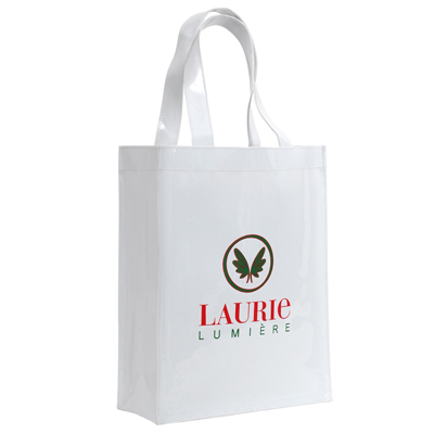 Fiche produit : White shiny PVC bag