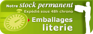 Emballages literie en stock.